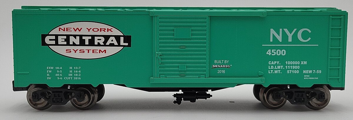 Menards 279-3169 O Gauge New York Central Box Car LN/Box