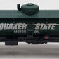 Menards 279-2679 O Gauge Quaker State Oil Tanker #59710 EX/Box
