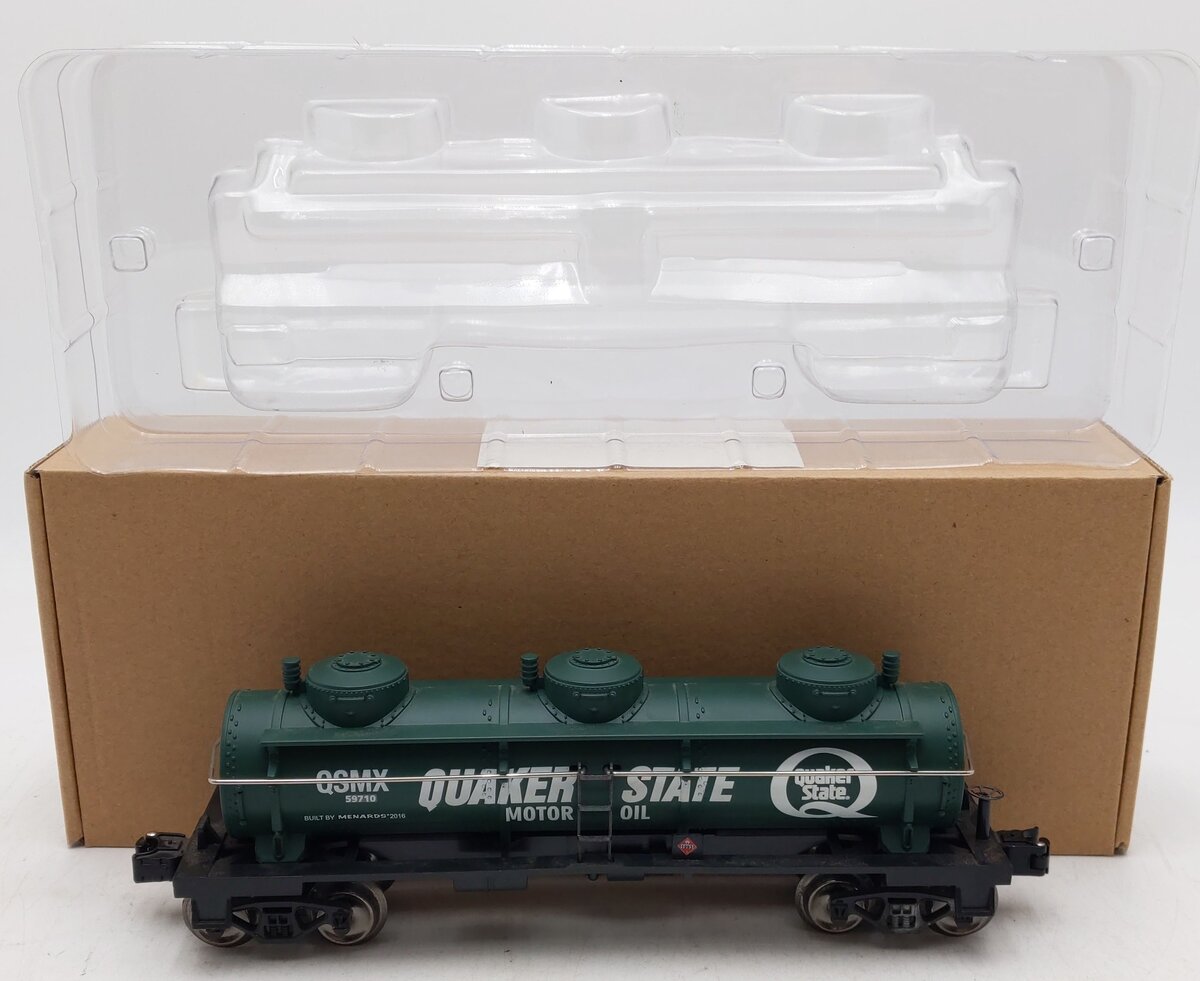 Menards 279-2679 O Gauge Quaker State Oil Tanker #59710 EX/Box