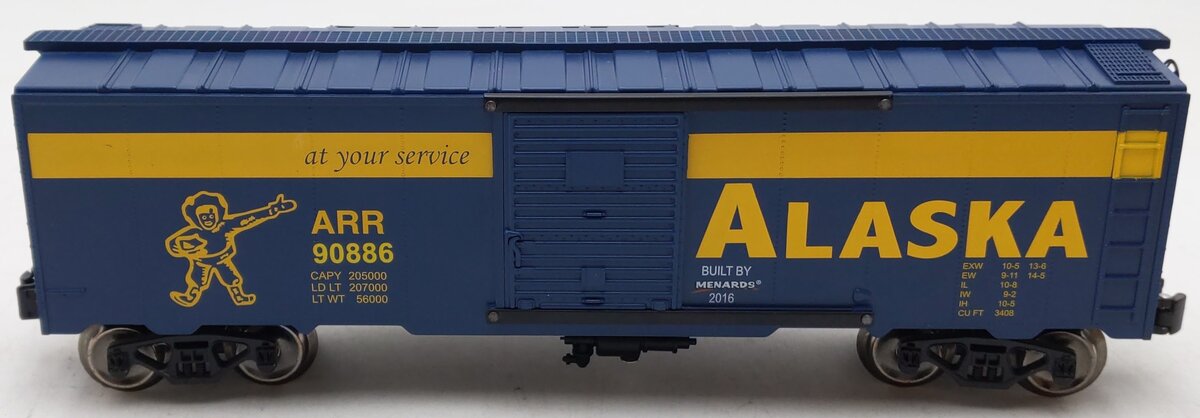 Menards 279-3066 O Gauge Alaska Boxcar #90886 EX/Box