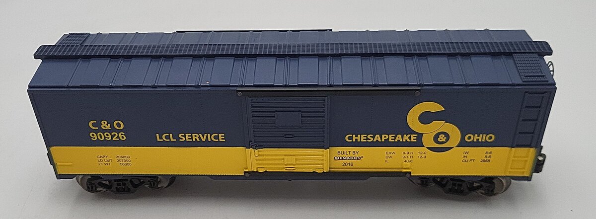 Menards 279-3067 Chesapeake & Ohio Boxcar #90926 LN/Box