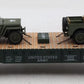 Menards 279-3380 O Army Flatcar w/ Two Jeeps #10636 EX/Box