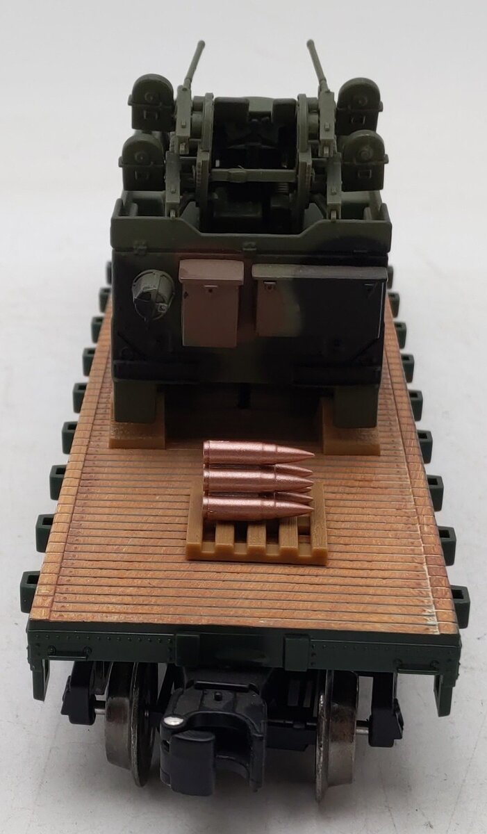 Menards 279-3384 O Gauge Army Flatcar w/ Half Track #14749 LN/Box