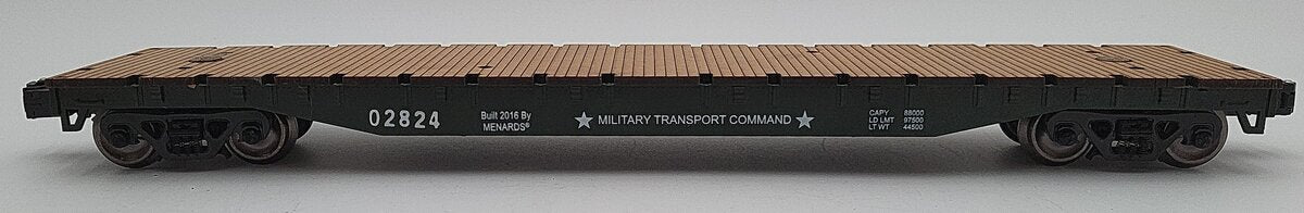 Menards 279-3568 O Army Long Flatcar EX/Box