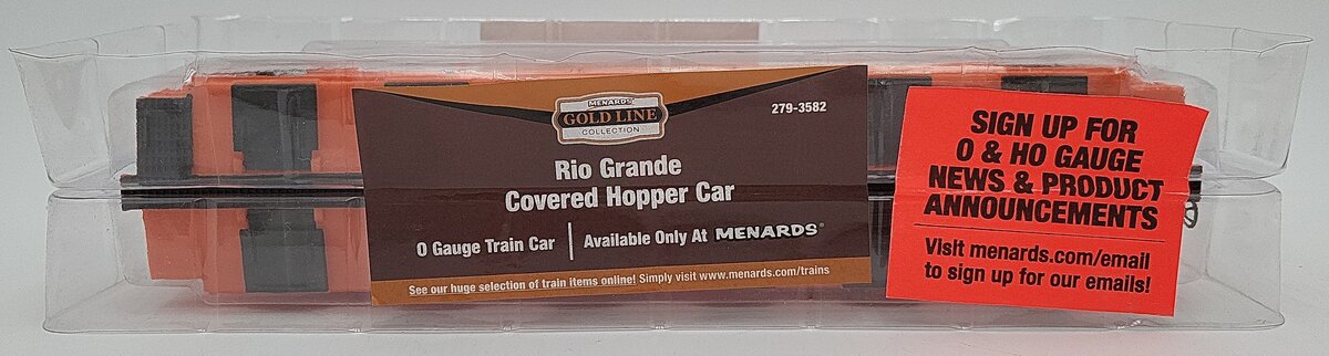 Menards 279-3582 O Gauge D&RGW 4-Bay Covered Hopper EX/Box