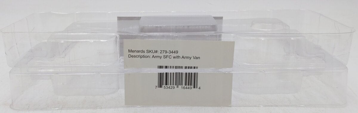 Menards 279-3449 O Gauge Army Flatcar with Military Van #10067 EX/Box