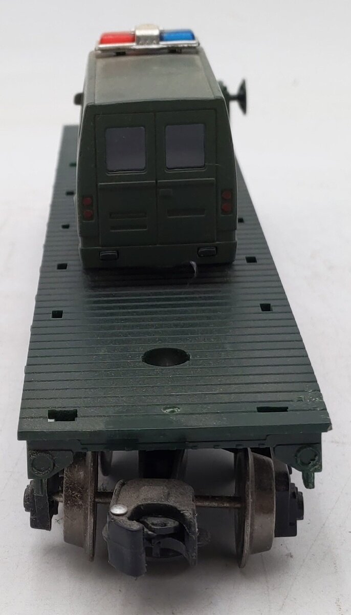 Menards 279-3449 O Gauge Army Flatcar with Military Van #10067 EX/Box