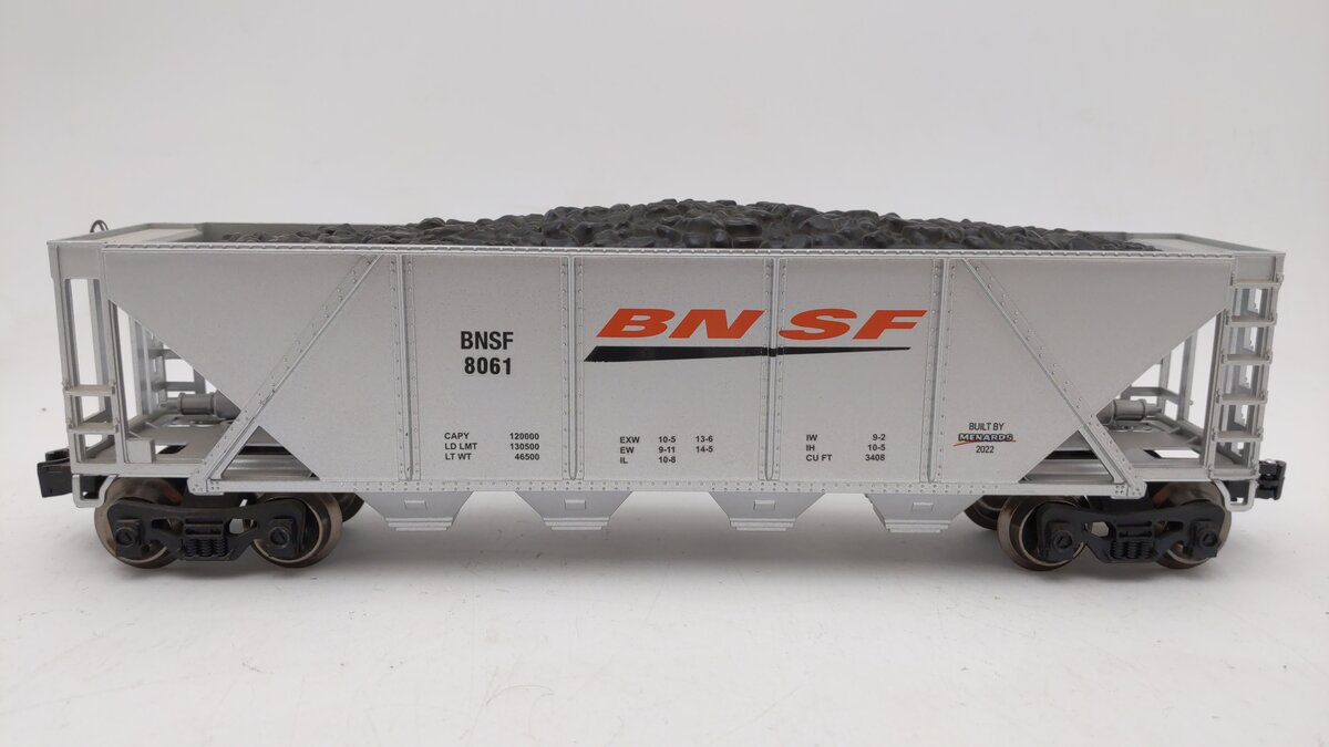Menards 279-3574 O Gauge BNSF Coal Hopper Car #8061 LN/Box