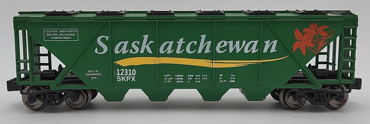 Menards 279-3582 O Gauge Saskatchewan Covered Hopper Car EX/Box