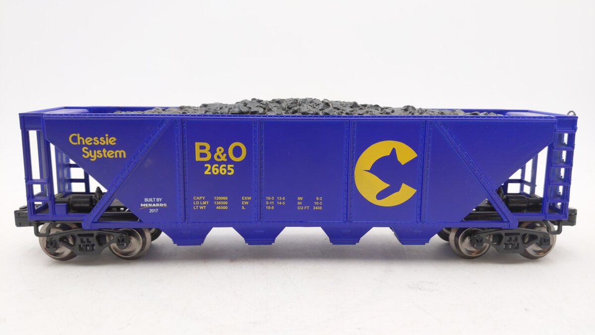 Menards 279-3574 O Gauge B&O Chessie Hopper Car #2665 EX
