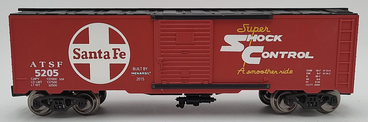 Menards 279-2654 O Santa Fe Shock Control Boxcar EX/Box