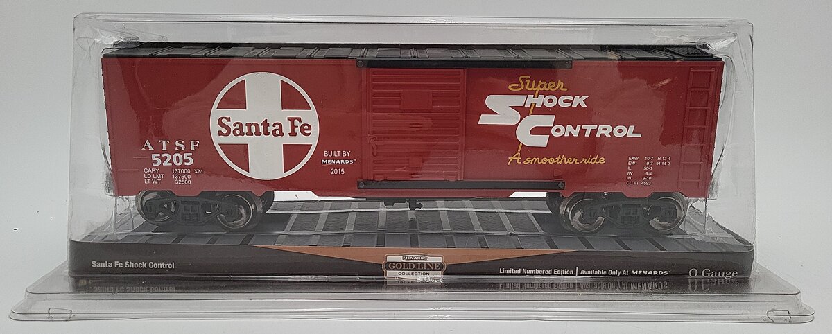 Menards 279-2654 O Santa Fe Shock Control Boxcar EX/Box