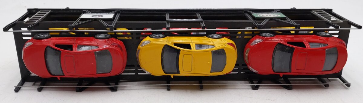 Menards 279-3912 O TXX Auto Carrier w/ Six Cars DTTX #07985 EX/Box