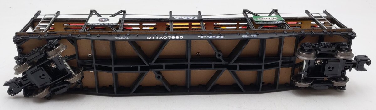 Menards 279-3912 O TXX Auto Carrier w/ Six Cars DTTX #07985 EX/Box