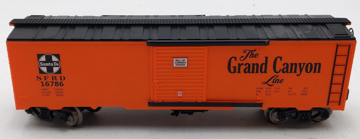 Menards 279-4532 O Gauge Santa Fe Grand Canyon Line Boxcar SFRD #16786 EX/Box
