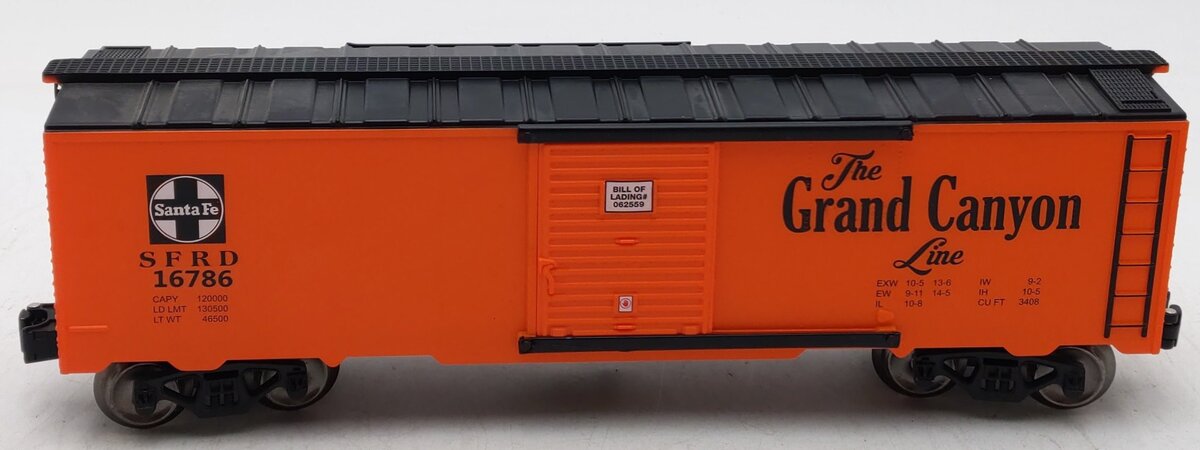 Menards 279-4532 O Gauge Santa Fe Grand Canyon Line Boxcar SFRD #16786 EX/Box