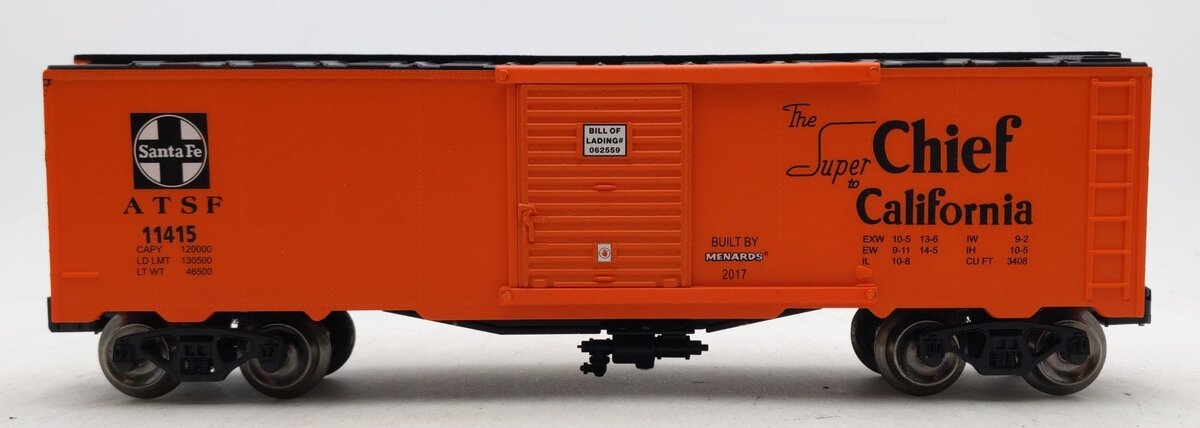 Menards 279-3808 O Gauge ATSF Super Chief Boxcar #11415 EX/Box