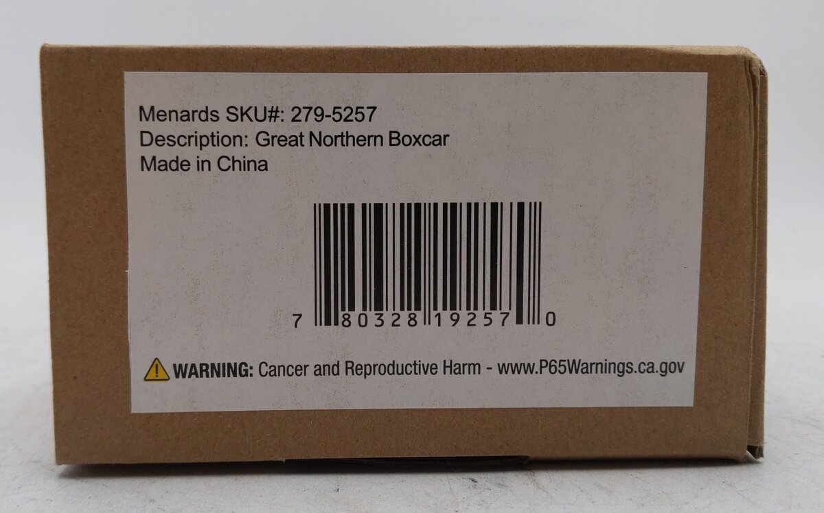 Menards 279-5257 O Gauge Great Northern Boxcar #7519 EX/Box
