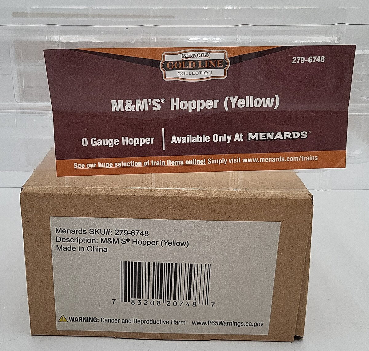 Menards 279-6748 O Gauge M&M's Hopper (Yellow) EX/Box
