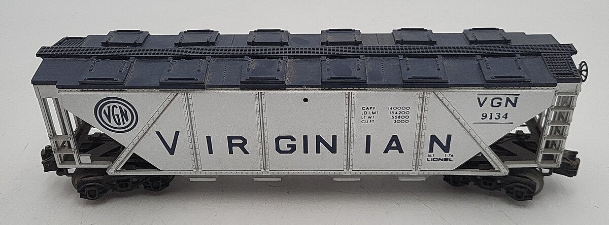 Lionel 6-9134 O Gauge Virginian 4-Bay Covered Hopper EX/Box