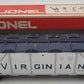 Lionel 6-9134 O Gauge Virginian 4-Bay Covered Hopper EX/Box