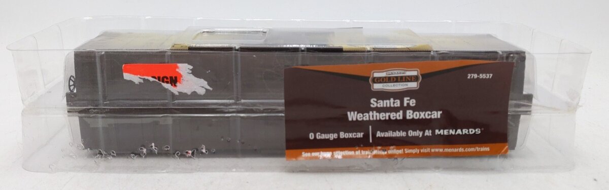 Menards 279-5537 O Gauge ATSF Weathered Boxcar EX/Box