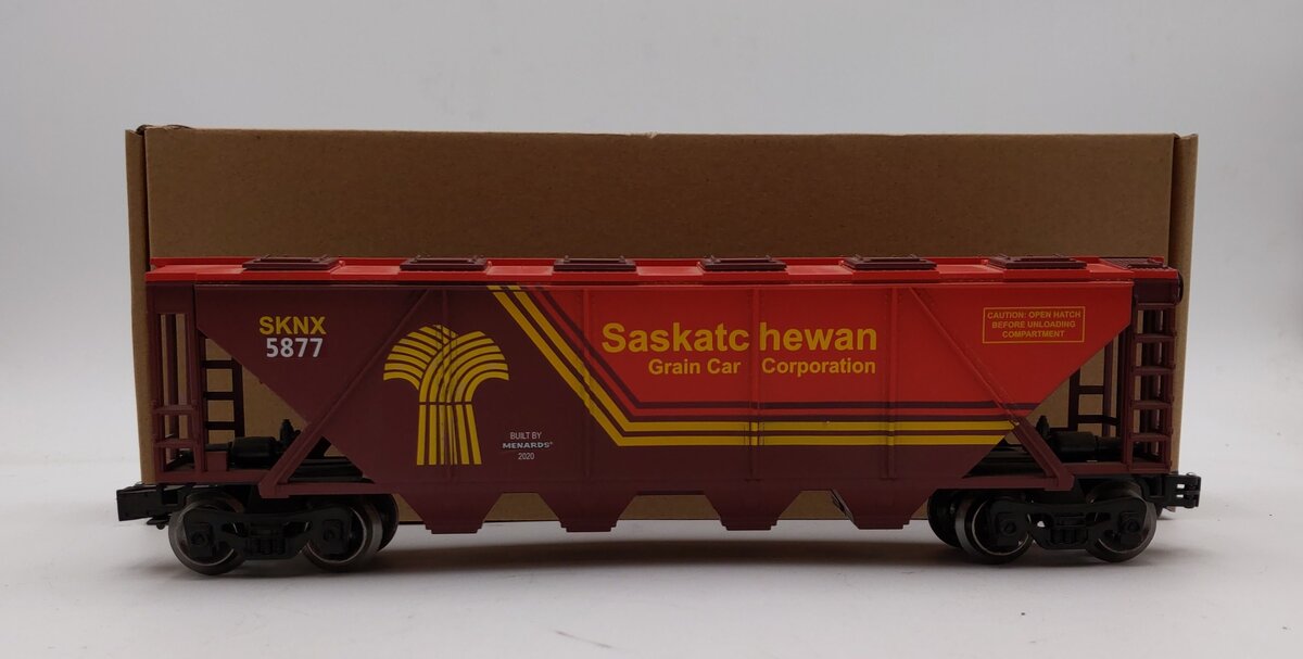 Menards 279-6975 O Gauge Saskatchewan Covered Quad Hopper #5877 LN/Box