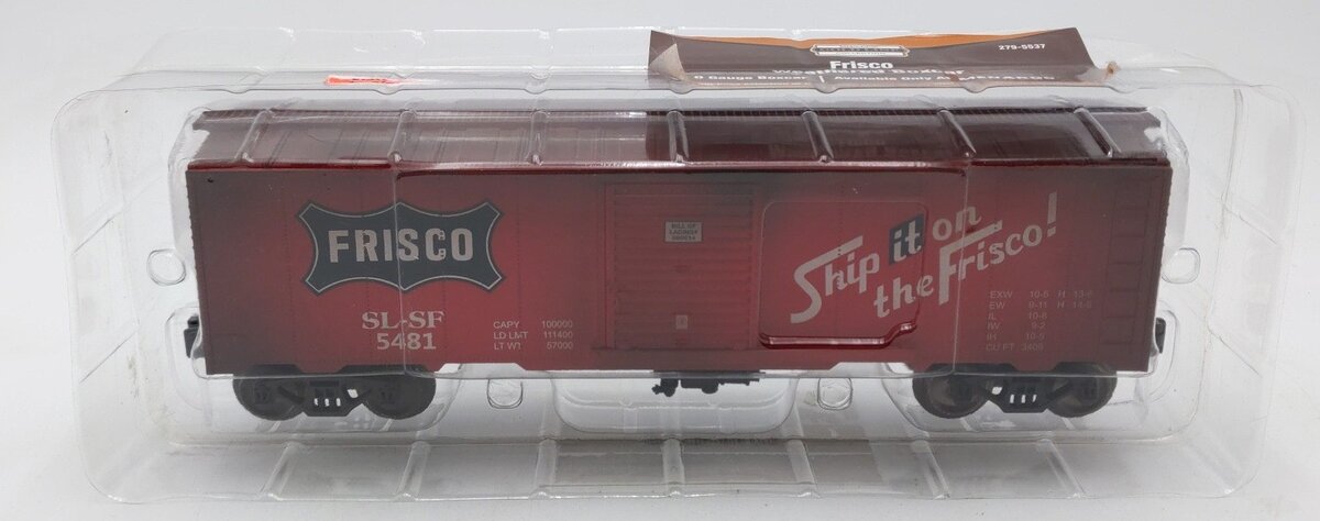 Menards 279-5537 O Gauge SLSF Frisco Weathered Boxcar EX/Box