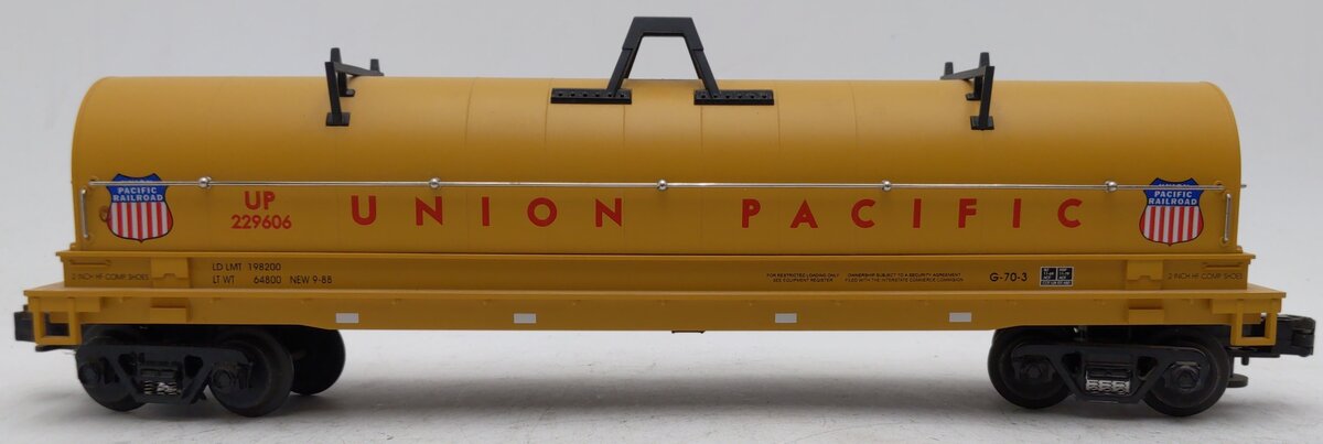 MTH 20-98204 O Gauge Union Pacific Steel Coil Car w/ Cover #229606 EX/Box