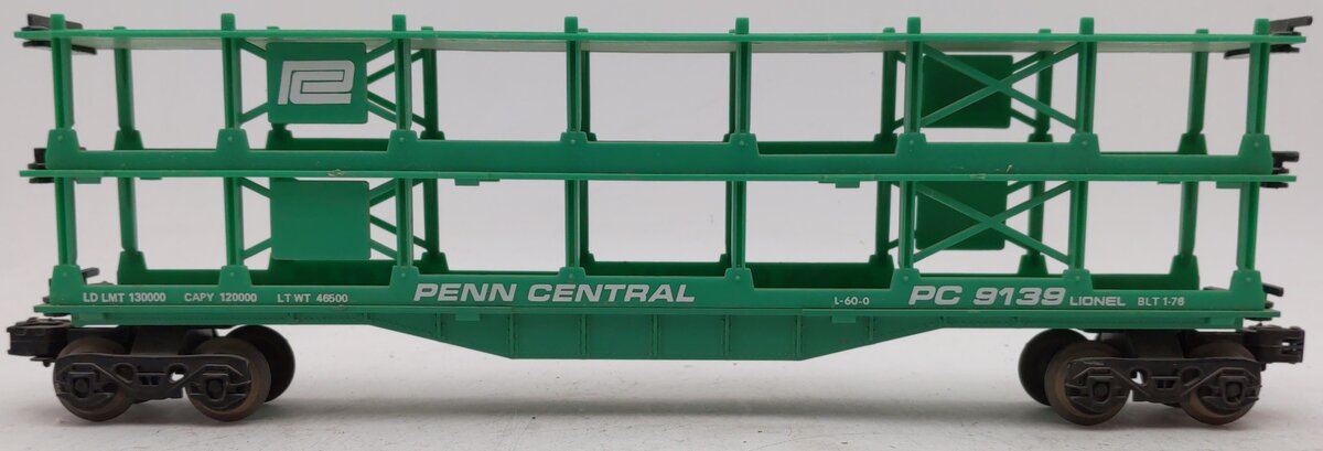 Lionel 6-9139 O Gauge Penn Central 3-Tier Auto Carrier Car EX/Box