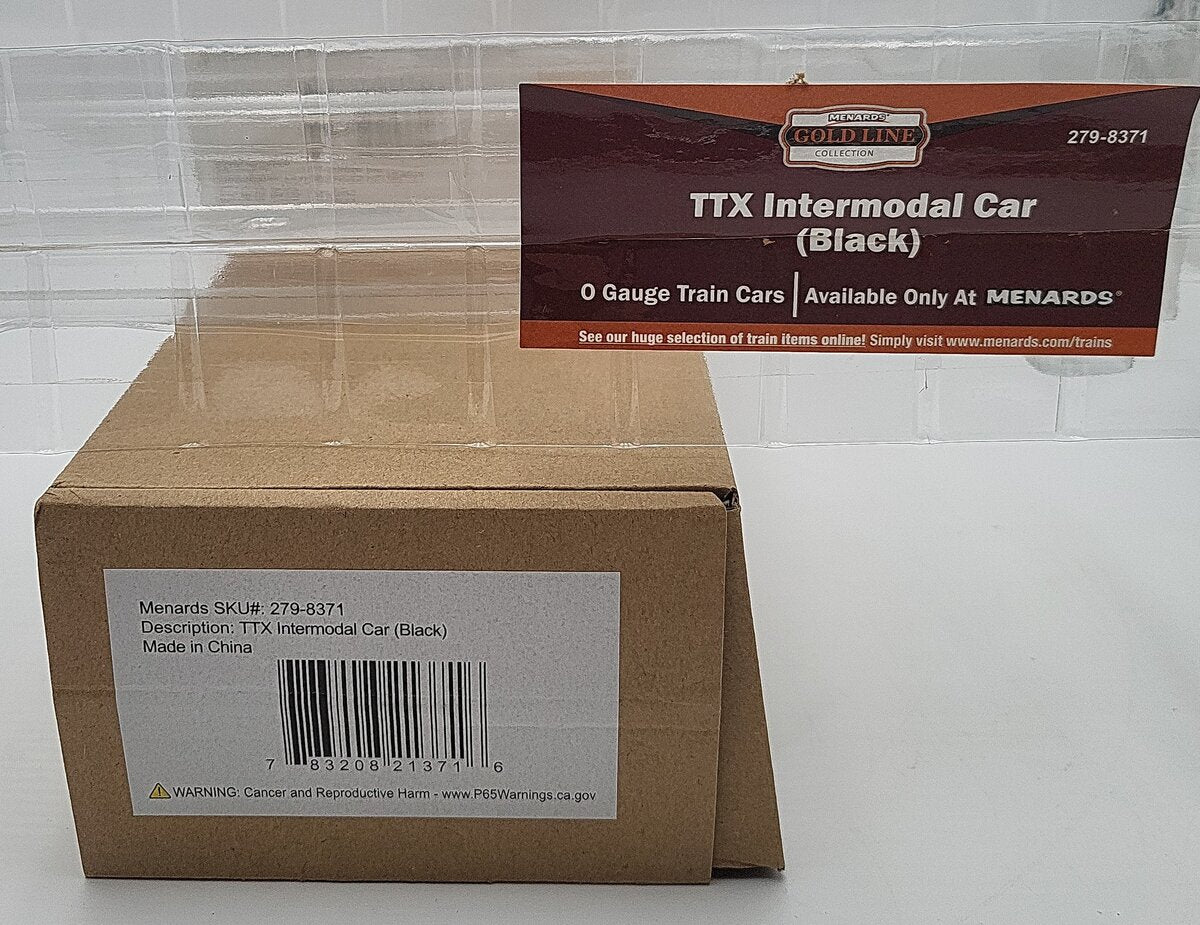 Menards 279-8371 O Gauge TTX Intermodal Car (Black) EX/Box