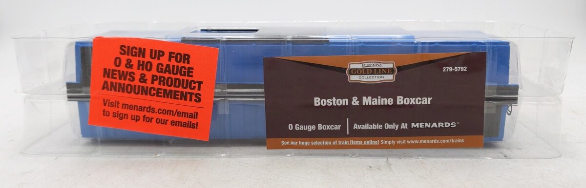 Menards 279-5792 O Gauge Boston & Maine Sliding Door Boxcar #8745 LN/Box