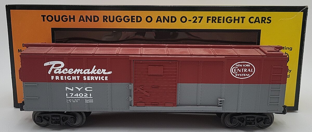 MTH 30-1656B O Gauge New York Central 40' Box Car #174021 EX/Box
