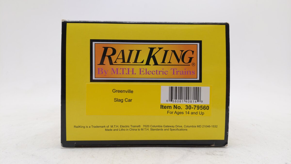 MTH 30-79560 O Gauge Greenville Slag Car #100 EX/Box