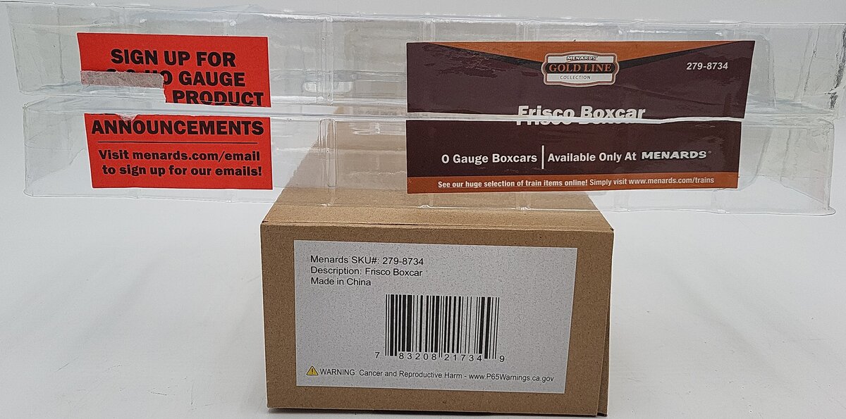 Menards 279-8734 O Gauge Frisco Box Car EX/Box