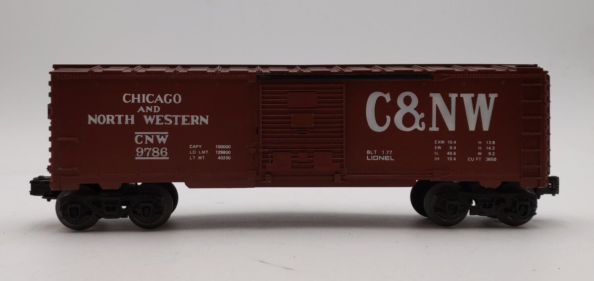 Menards 279-8738 O Gauge C&NW Box Car #9786 LN