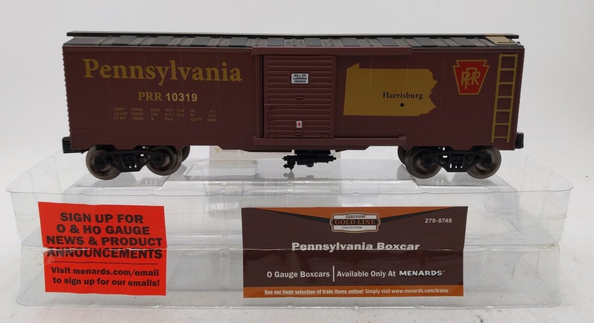 Menards 279-8748 O Gauge Pennsylvania Boxcar #10319 EX/Box
