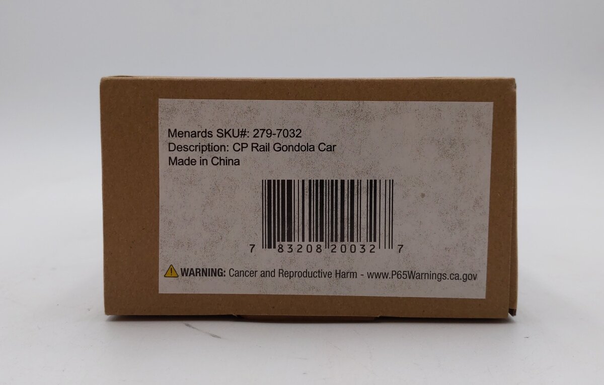 Menards 279-7032 O CP Rail Gondola Car #9389 EX/Box