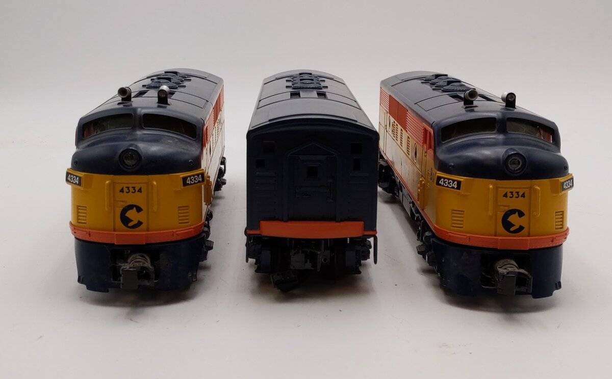 MTH 30-20733-1 O Chessie F3 ABA Diesel Engine Set W/Proto Sound 3.0 EX/Box