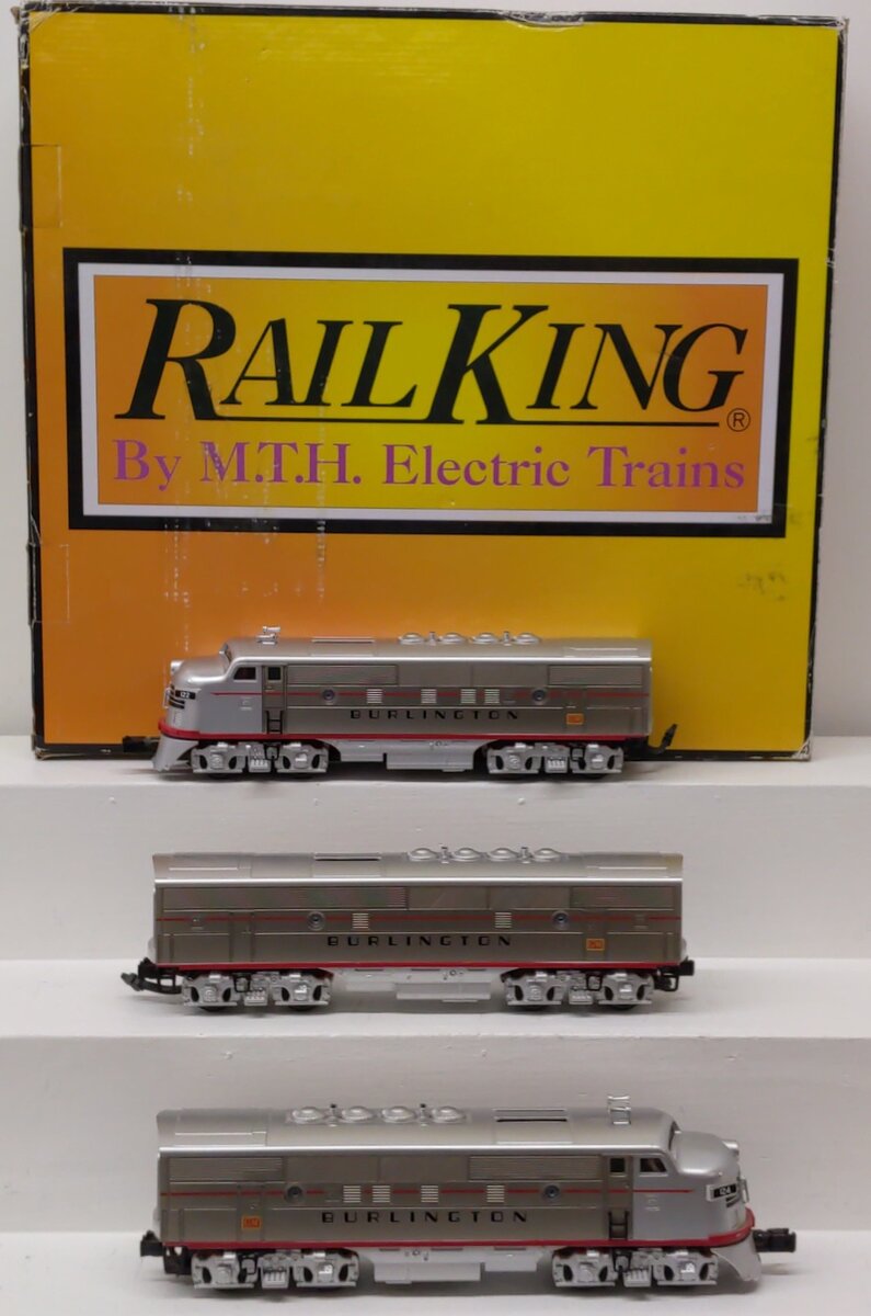 MTH 30-20804-1 O Gauge Burlington F-3 ABA Diesel Engine Set w/PS 3.0 EX/Box