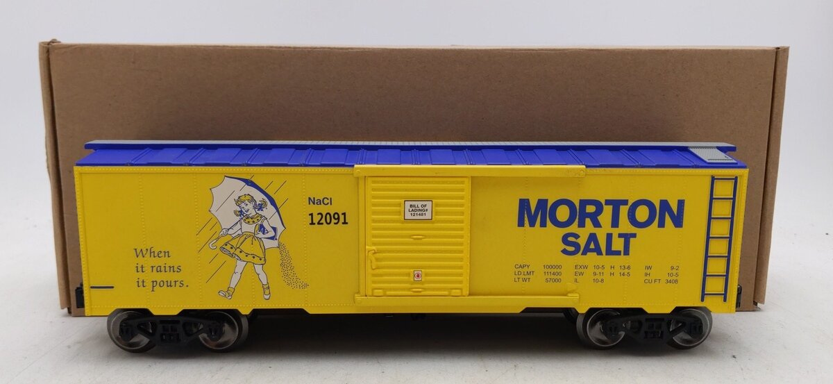 Menards 279-7106 O Gauge Morton Salt Boxcar #12091 EX/Box