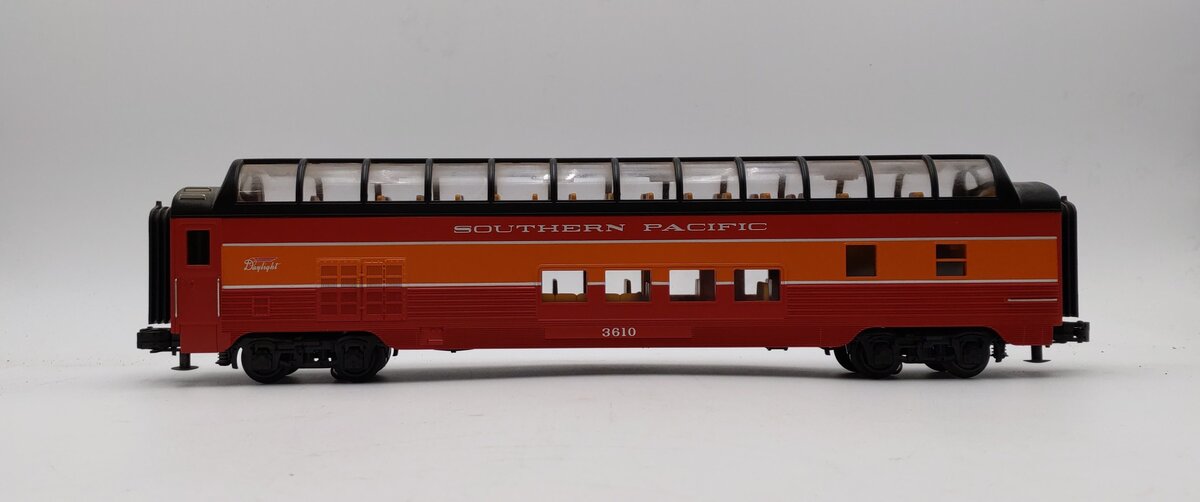 MTH 30-68171 O-27 60' Streamlined Full-Length Vista Dome, Southern Pacific #3610 LN/Box