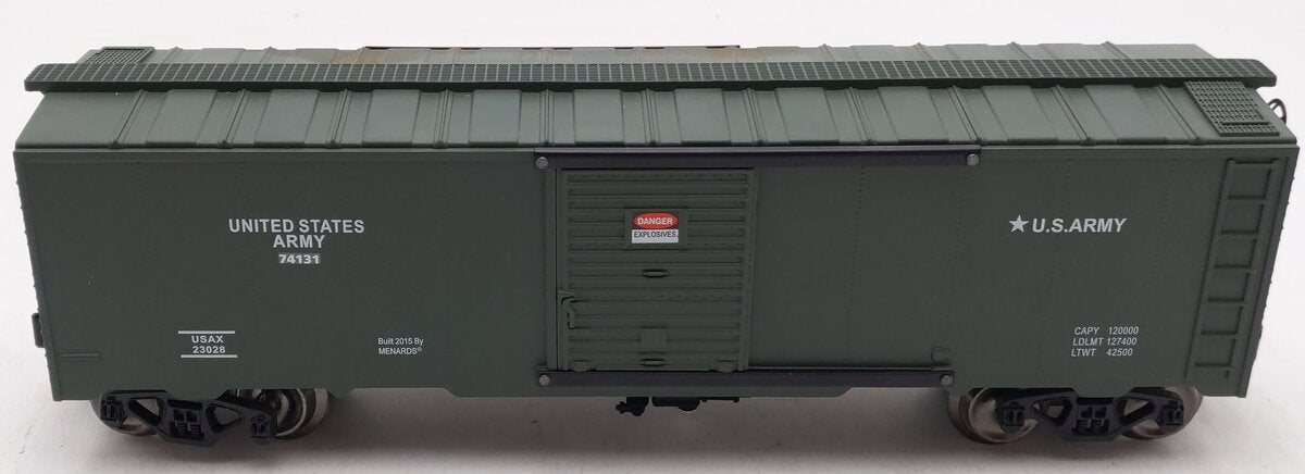 Menards 279-7848 Gold Line US Army Boxcar w/ Artillery Shells #74131 EX/Box