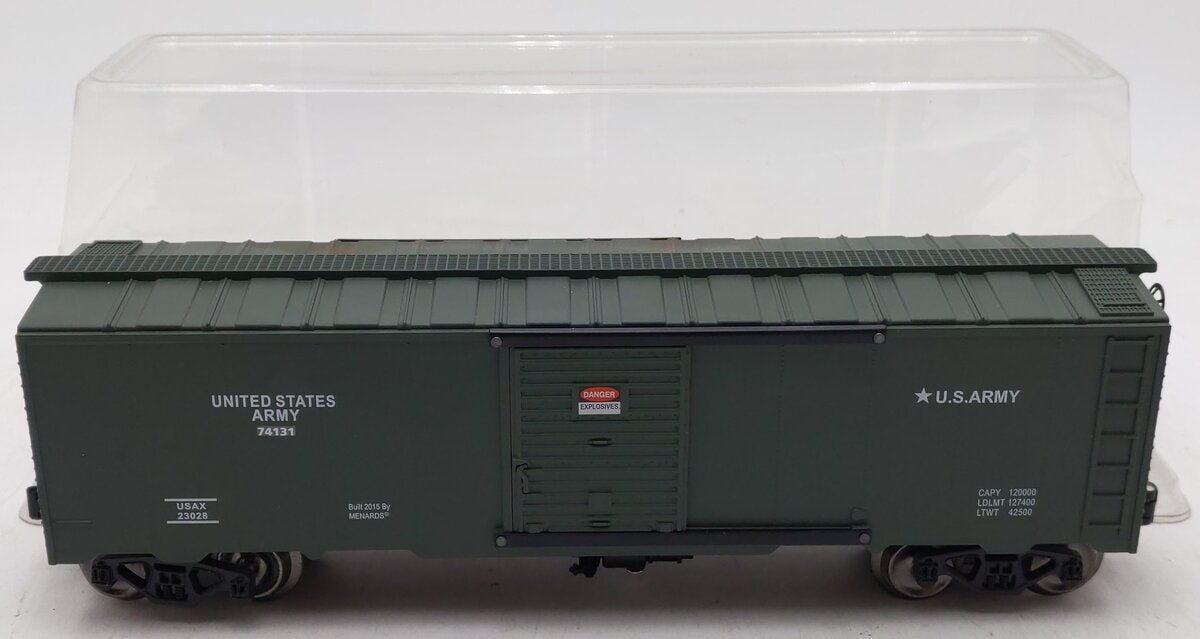 Menards 279-7848 Gold Line US Army Boxcar w/ Artillery Shells #74131 EX/Box