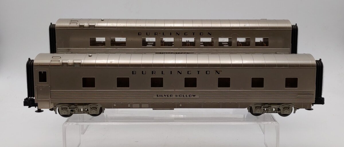M.T.H. 30-68226 O Burlington 2-Car 60' Streamlined Sleeper/Diner Passenger Set NIB