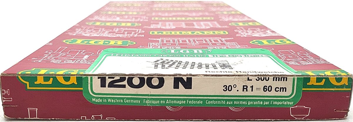 LGB 1200N Right Hand Manual Switch/Turnout LN/Box
