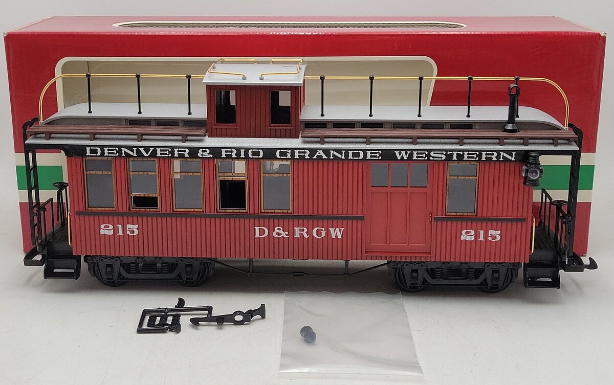 LGB 4075 G Scale Denver & Rio Grande Western Deluxe Drovers Caboose VG/Box