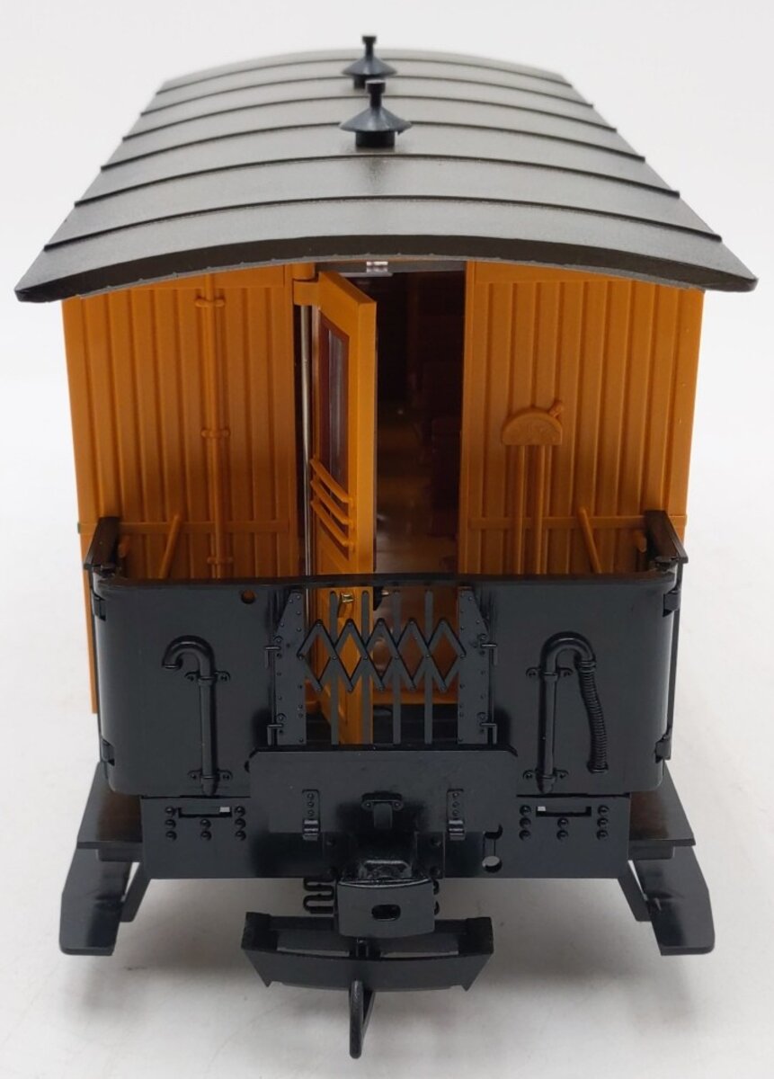 LGB 3006 G Scale Dodge City & Great Western Short Yellow Passenger Car EX/Box