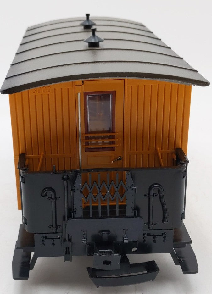 LGB 3006 G Scale Dodge City & Great Western Short Yellow Passenger Car EX/Box