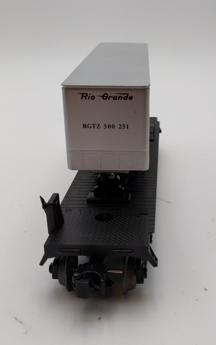 Lionel 6-16374 O Gauge Denver & Rio Grande Western Flatcar with Trailer EX/Box